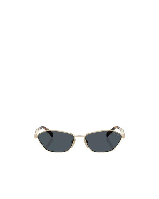 Prada White Eyewear Irregular Frame Sunglasses