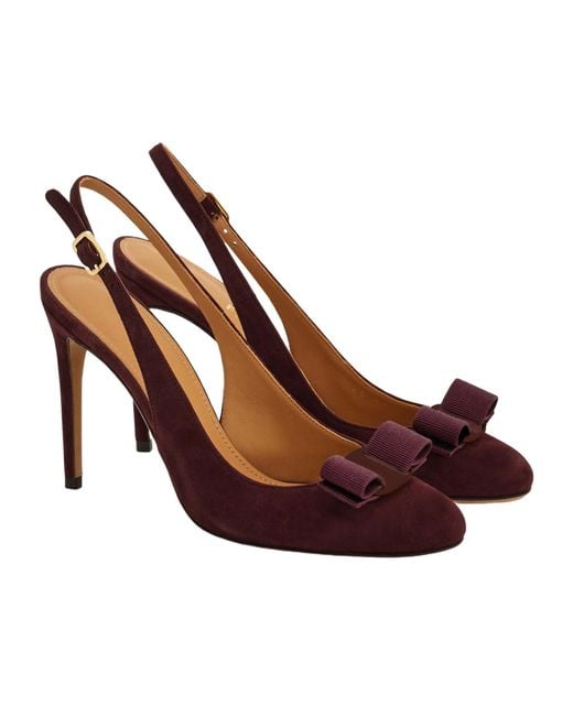 Ferragamo Brown Vara Bow Slingback