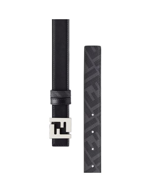Fendi White Squared Ff Reversible Belt for men