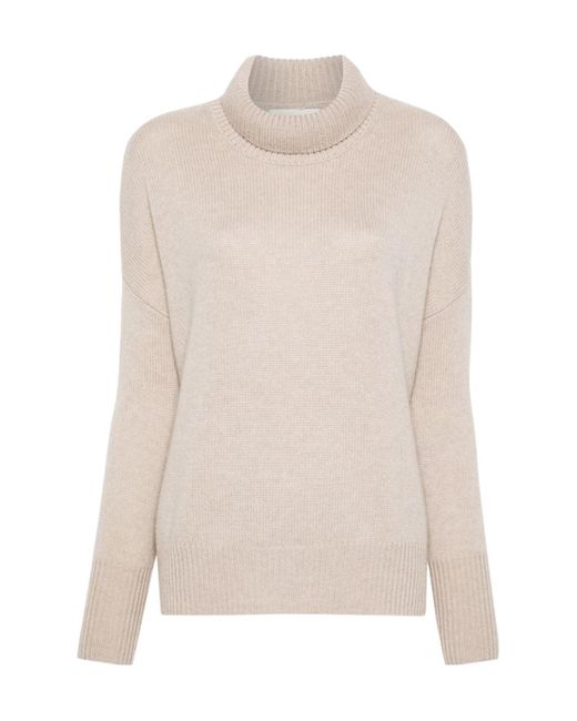 Lisa Yang White Heidi Turtle-Neck Sweater