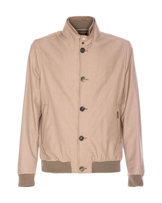 Moorer Natural High-Necked Jacket for men