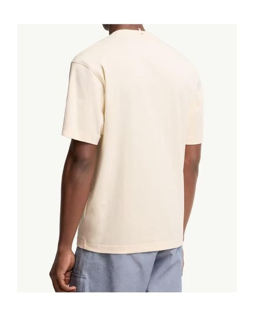 Moncler White Grenoble Logo Patch Crewneck T-Shirt for men