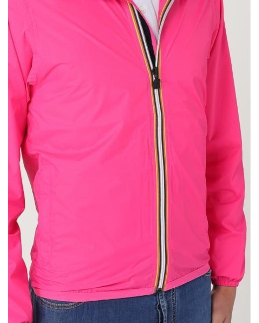 K-Way Pink Le Vrai 4.0 Claude Hooded Jacket