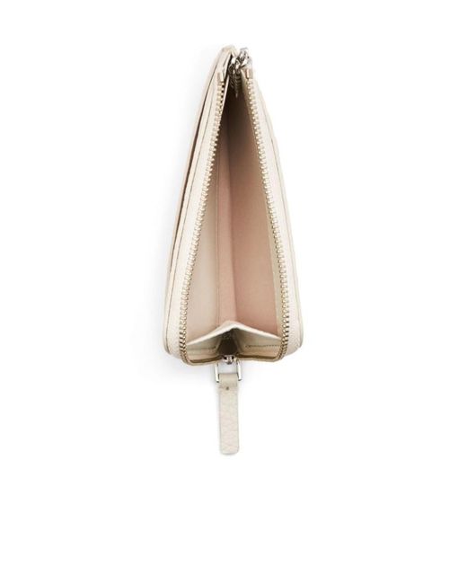 Marc Jacobs White The Leather Top Zip Wallet