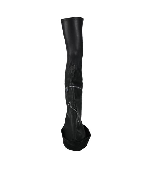 Rick Owens Black Simple Leather Boots