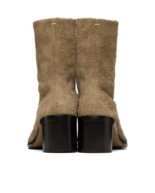 Maison Margiela Brown Tabi Toe Block Heel Boots for men