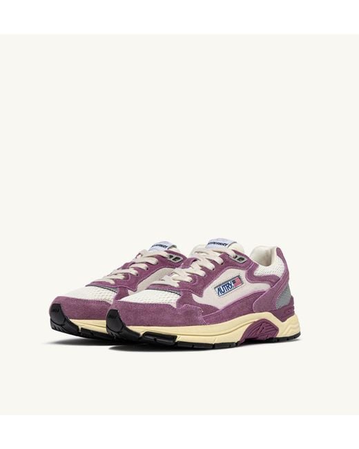 Autry Purple Hyperway Lace-Up Sneakers