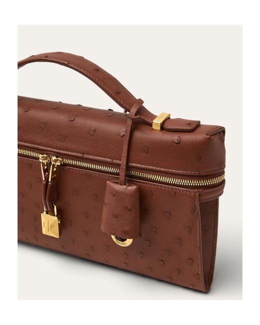 Loro Piana Brown Extra Clutch L29 Tote