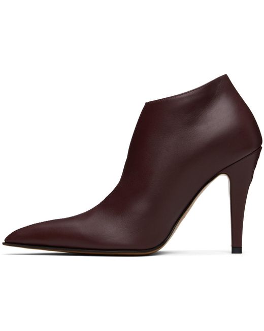 McQueen Brown Pointed-Toe Heeled Pumps