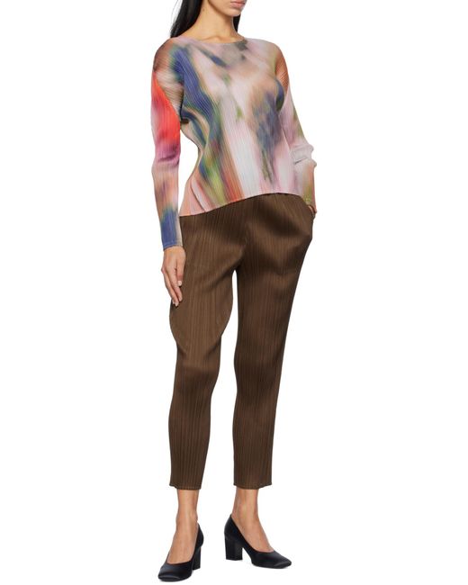 Pleats Please Issey Miyake Black New Colorful Basics Trousers