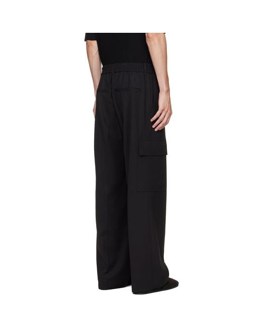 Helmut Lang Black Casual Pants With Belt Loops for men