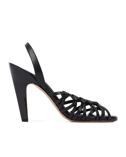 Chloé Metallic Chloé Estra Woven Heeled Sandals