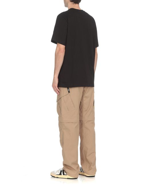 MSGM Black Front Logo T-Shirt for men
