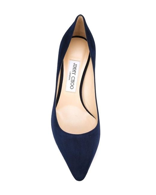 Jimmy Choo Blue Romy 60 Pumps