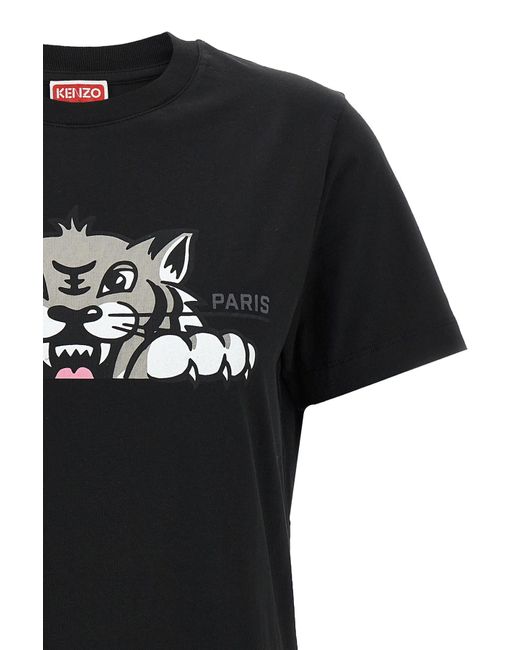 KENZO Black Logo Printed Crewneck T-Shirt