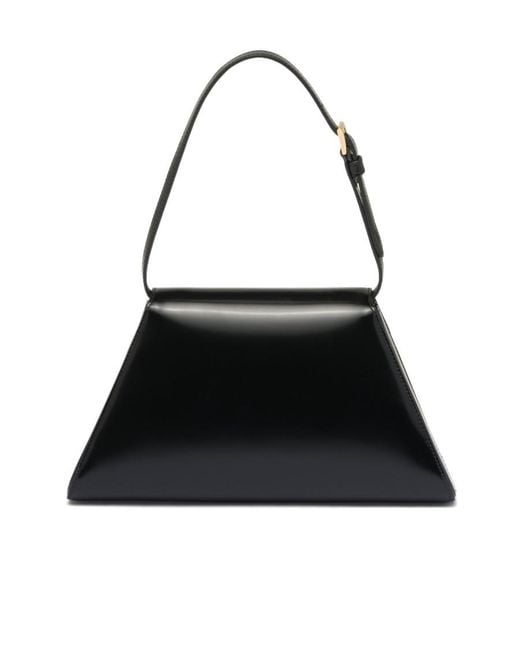 Prada Black Medium Brushed Leather Handbag
