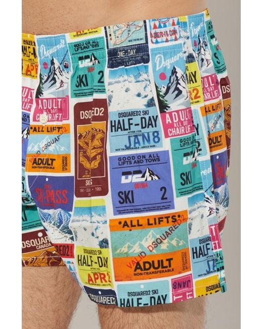 DSquared² Blue Ski-Pass Boxer for men