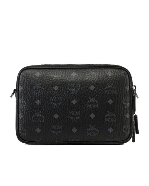 MCM Black Diamond Small Camera Bag for men