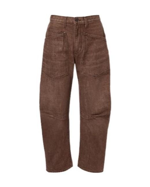 Nili Lotan Brown Belt Loop Jeans