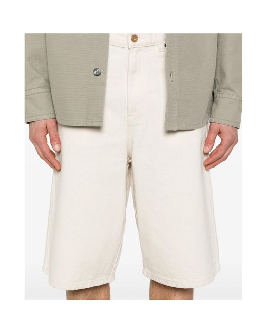 A.P.C. White Westland Straight Shorts for men