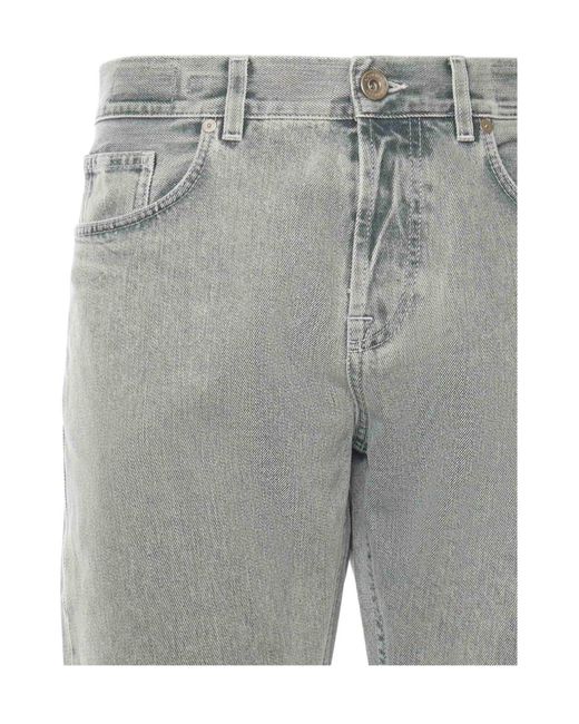 Eleventy Gray Straight-Leg Jeans for men