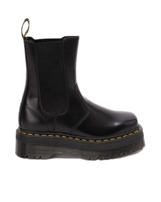 Dr. Martens Black 2976 Platform Leather Chelsea Boots