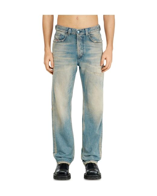 DIESEL Blue Regular Fit Tapered Jeans for men