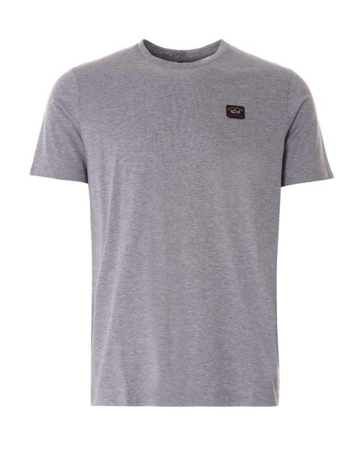 Paul & Shark Gray Logo Decal T-Shirt for men