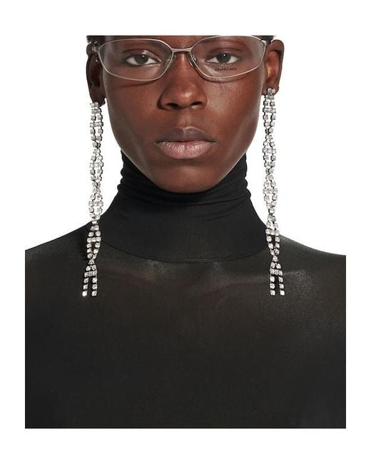Balenciaga White Riviera Earrings