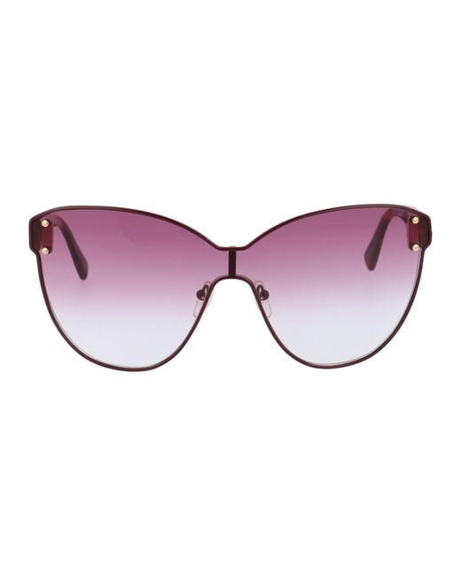 Longchamp Purple Oversized Cat-Eye Sunglasses
