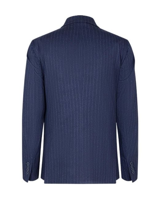 Herno Blue Long-Sleeve Blazer for men