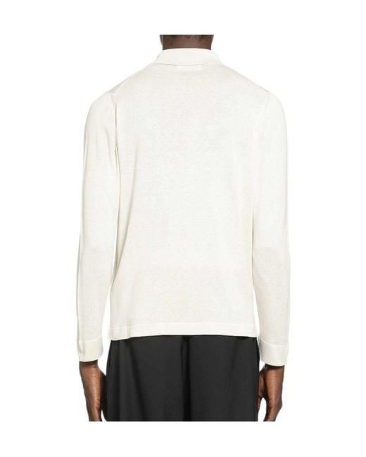 Lardini White Silk Shirt for men