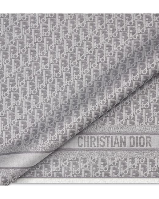 Dior Gray Oblique Shawl