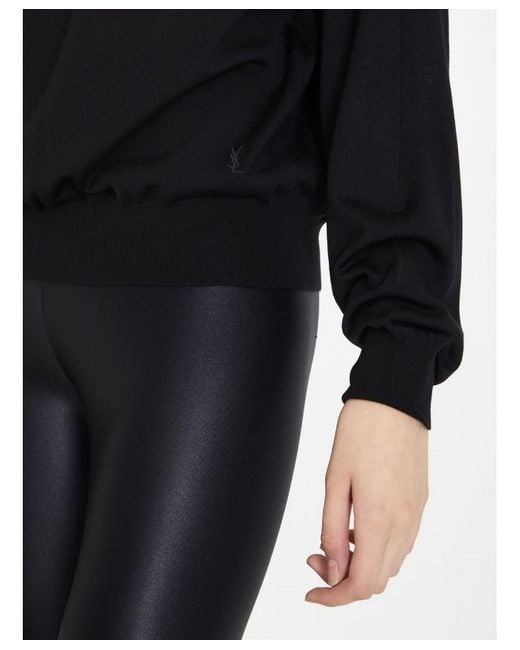 Saint Laurent Blue Turtleneck Knitted Jumper