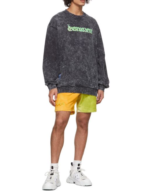 McQ Alexander McQueen Black Tie-Dyed Sweater With Round Neck for men