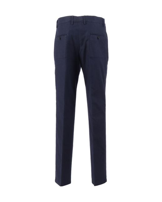 Aspesi Blue Straight-Leg Tailored Trousers