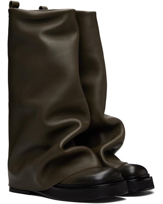 The Attico Black Robin Combat Boots