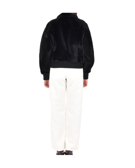 Max Mara Black Studio Aloa Zip-Up Coat