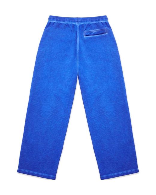 Marcelo Burlon Blue Cross Drawstring Track Pants for men
