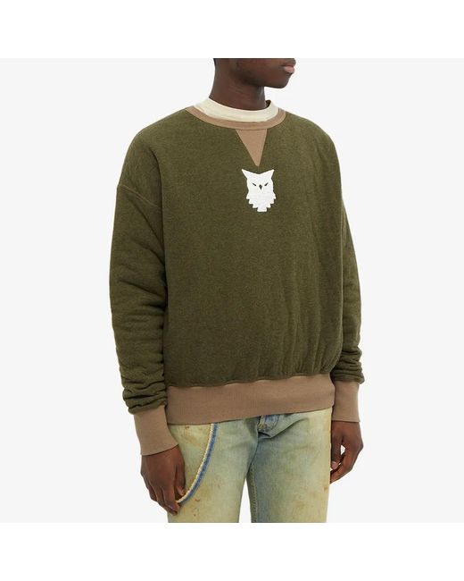 Maison Margiela Green Bird-Patch Sweatshirt for men