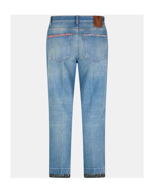 Valentino Blue Denim Trousers With Belt Loops
