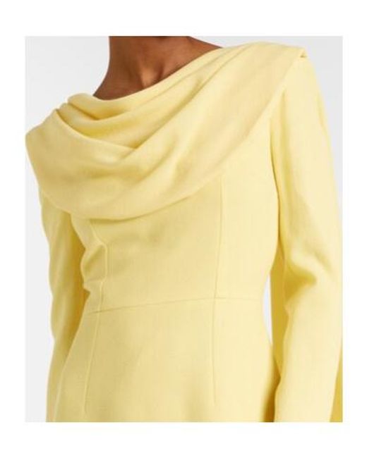 Emilia Wickstead Yellow Zaira Draped Crepe Dress