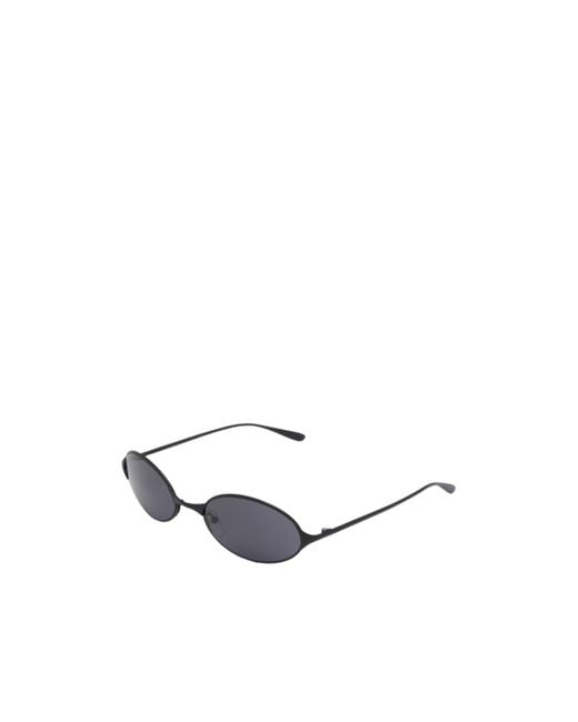 McQueen White Neo Oval Sunglasses