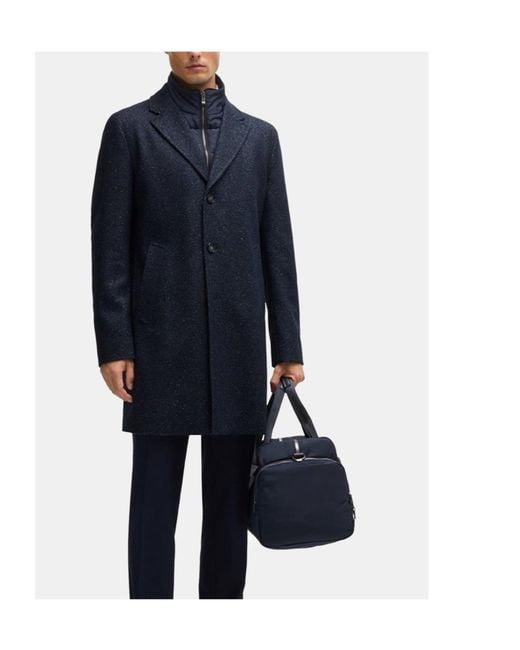Boss Blue Versatile Two-Piece Mid-Length Coat for men