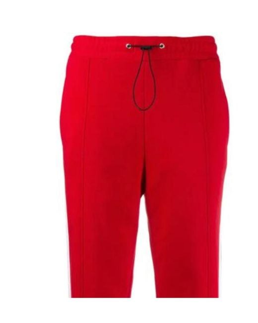 MSGM Red Elastic Waist Sweatpants