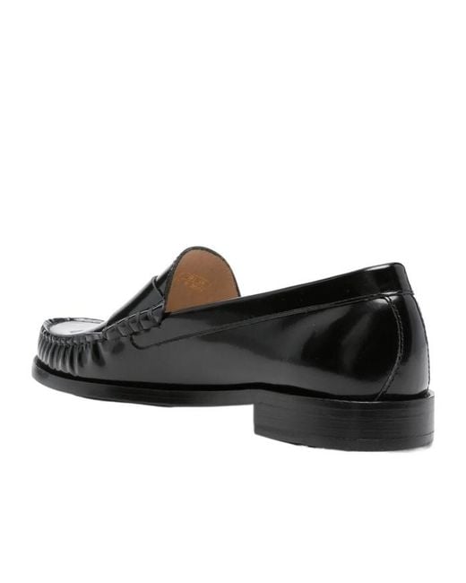 Stuart Weitzman Black Round-Toe Loafers