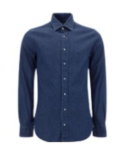 Michael Kors Blue Button Up Long-Sleeved Shirt for men