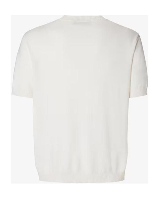 Fendi White Short Sleeved Crewneck Jumper for men
