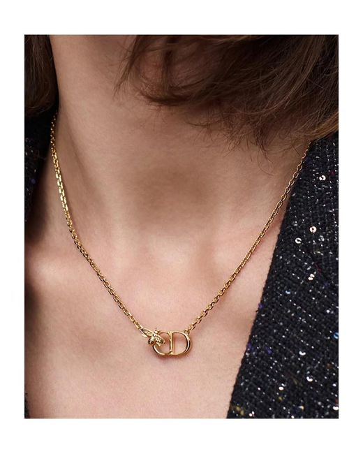 Dior Metallic Cd Garden Necklace