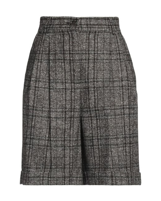 Dolce & Gabbana Gray Plaid Shorts